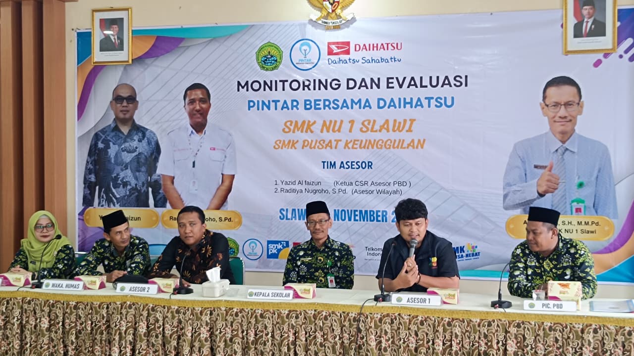 SMK NU 1 Slawi Laksanakan Monitoring dan Evaluasi Program Pintar Bersama Daihatsu (PBD)